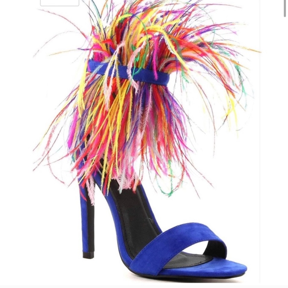 NIB! Cape Robbin feather ankle cuff stiletto heels